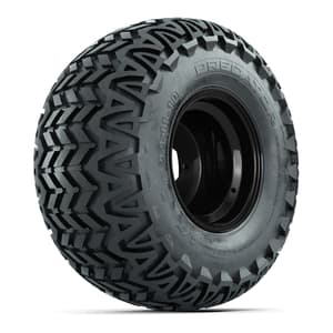 Set of (4) 10 in Matte Black Steel Offset Wheels with 22x11-10 Predator All Terrain Street Tires