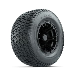 GTW Spyder Matte Black 10 in Wheels with 20x10-10 Terra Pro S-Tread Traction Tires – Full Set