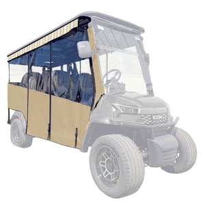 RedDot 6-Passenger Linen Track Style Enclosure with Grey Beige Chip Fancy Valance for ICON i60LX (Years 2026-Up)