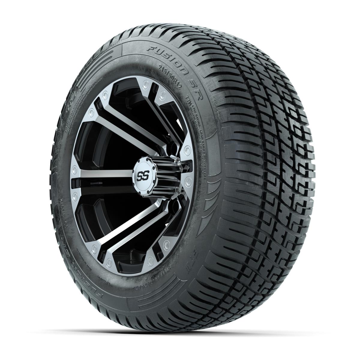 Set of (4) 12 in GTW Specter Wheels with 215/50-R12 Fusion S/R Street Tires