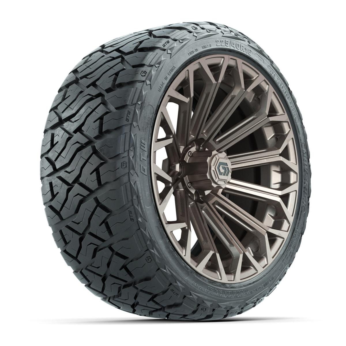GTW&reg; Phantom Matte Bronze 16 in Wheels with 225/40-R16 Maverick Hybrid Tires - Full Set