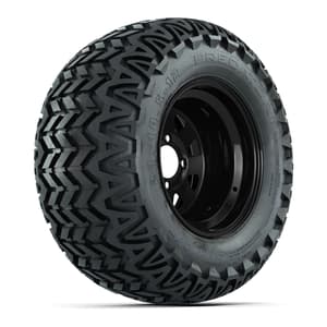 Set of (4) 12 in Black Steel Wheels with 23x10.5-12 GTW Predator All-Terrain Tires