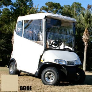 RedDot Club Car DS Beige 3-Sided Over-The-Top Enclosure w/ Tampa G Full Back & Hooks (Years 2000-Up)