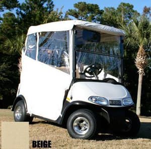 RedDot Club Car DS 2-Passenger Beige 3-Sided Over-The-Top Vinyl Enclosure (Years 2000-Up)