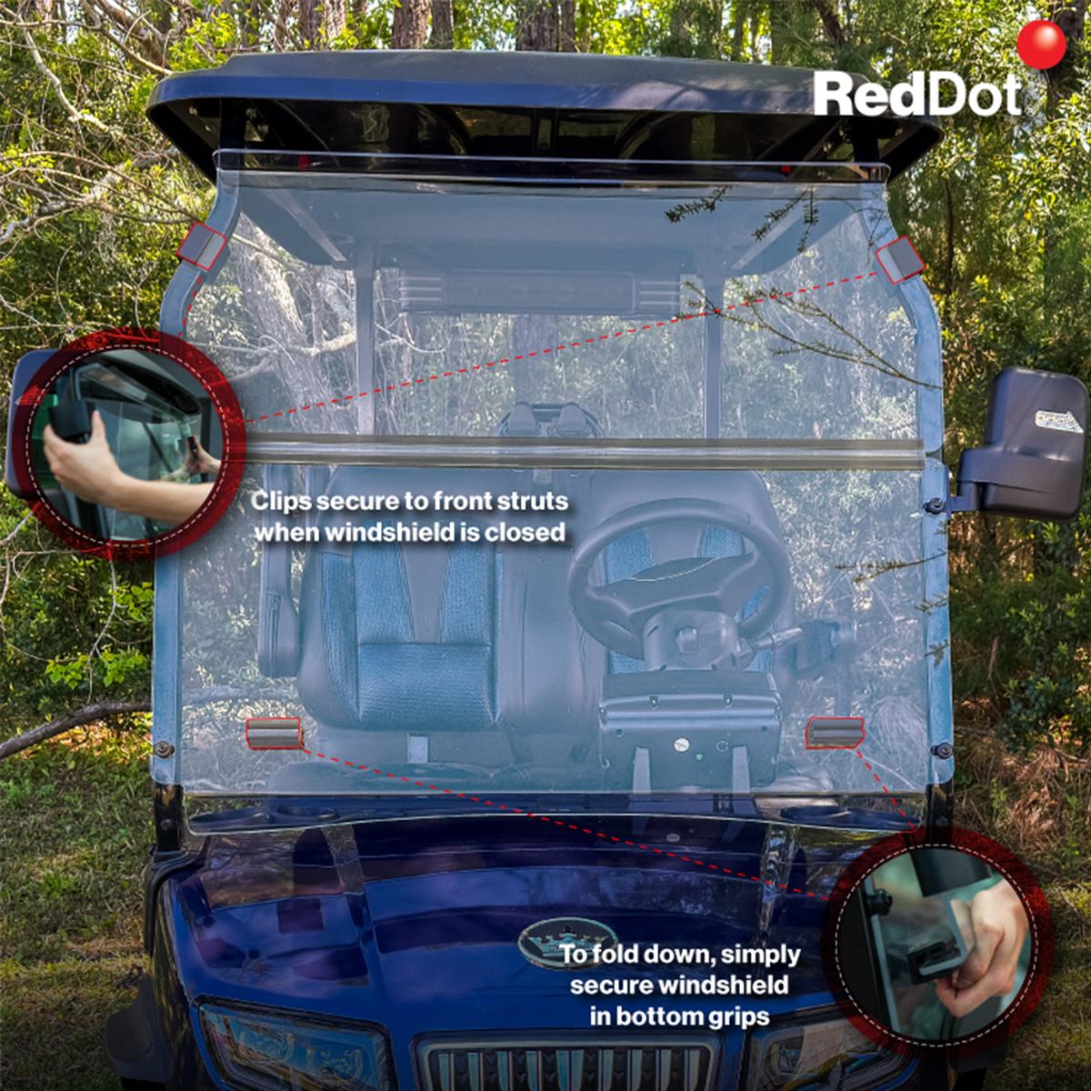 RedDot Evolution D5 Ranger & Maverick Tinted Folding Windshield