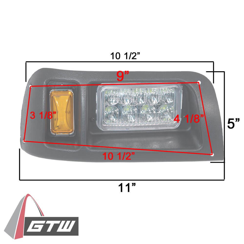 GTW&reg; Club Car DS Adjustable LED Light Kit (Years 1993-Up)