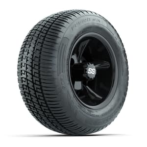 GTW Godfather Black 10 in Wheels with 205/50-R10 Fusion S/R Radial Steel Belt Street Tires – Full Set