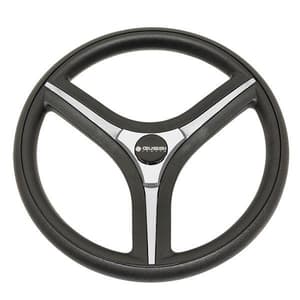 Gussi Italia&reg; Brenta Black/Silver Steering Wheel Club Car Precedent (Years 2004-Up)