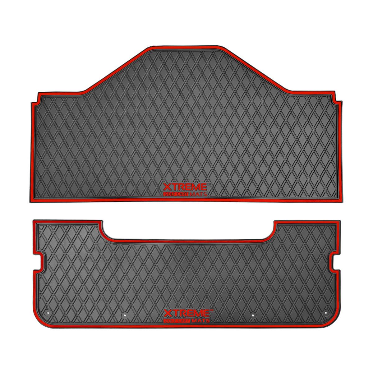 Xtreme Front & Rear Floor Mats for Evolution D5 Ranger & Maverick – Black/Red