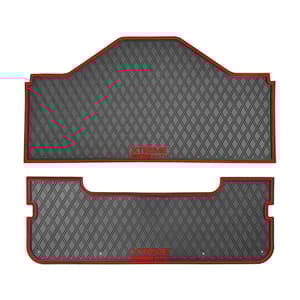 Xtreme Front & Rear Floor Mats for Evolution D5 Ranger & Maverick – Black/Red