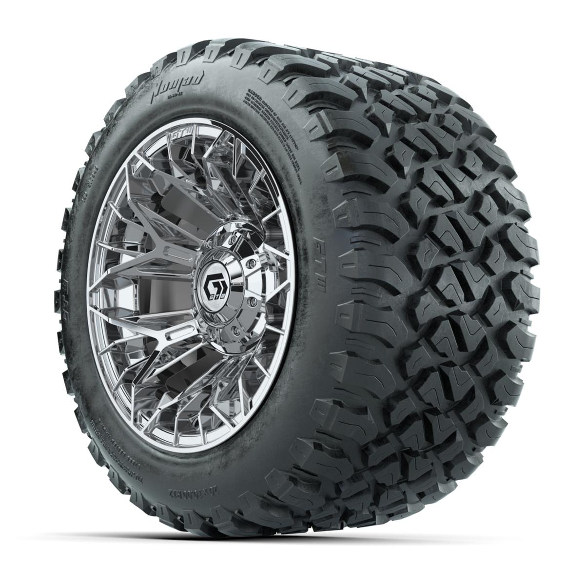 GTW&reg; Stellar Chrome 12 in Wheels with 20X10-12 Nomad Steel Belt Radial All-Terrain Tires – Full Set