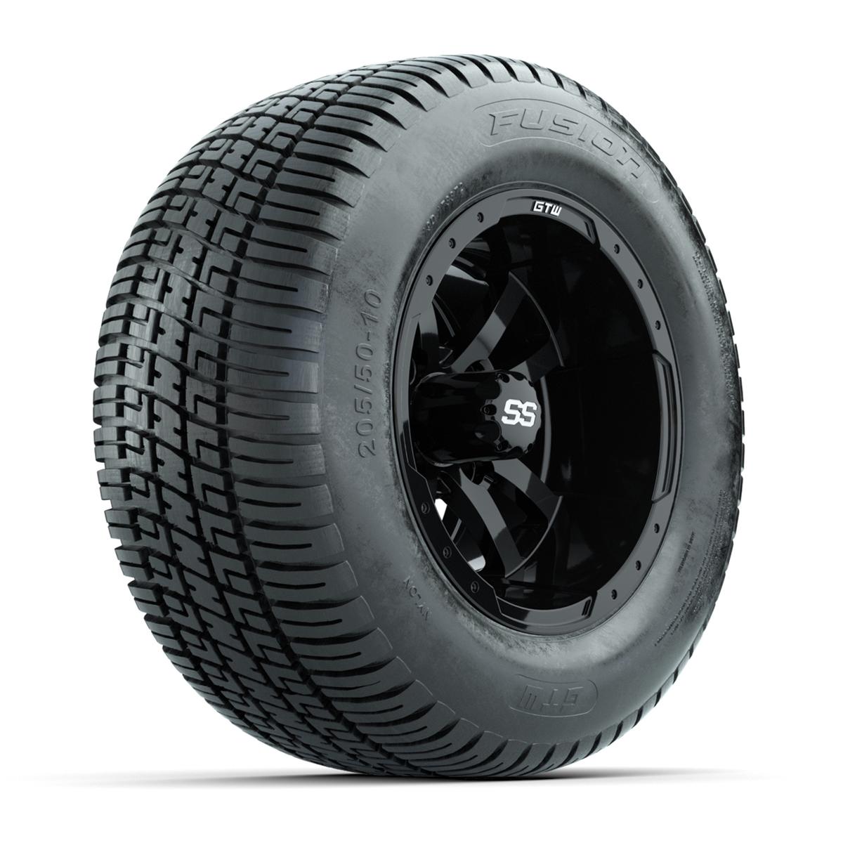 GTW Storm Trooper 10 in Wheels with 205/50-10 Fusion Street Tires – Set of 4