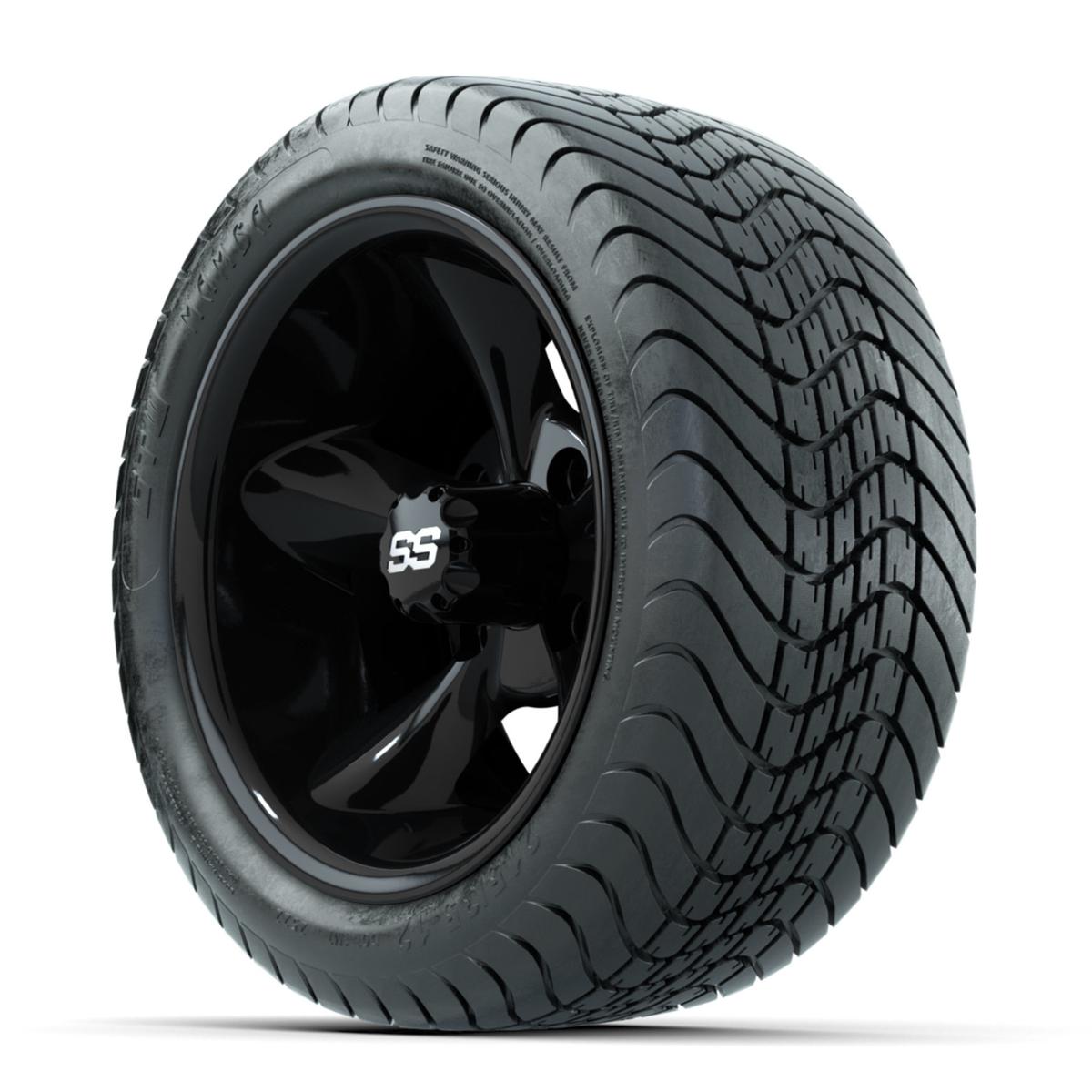 GTW Godfather Black 12 in Wheels with 215/35-12 Mamba Street Tires – Full Set