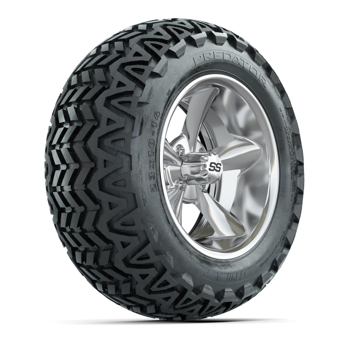 Set of (4) 14 in GTW Godfather Wheels with 23x10-14 GTW Predator All-Terrain Tires