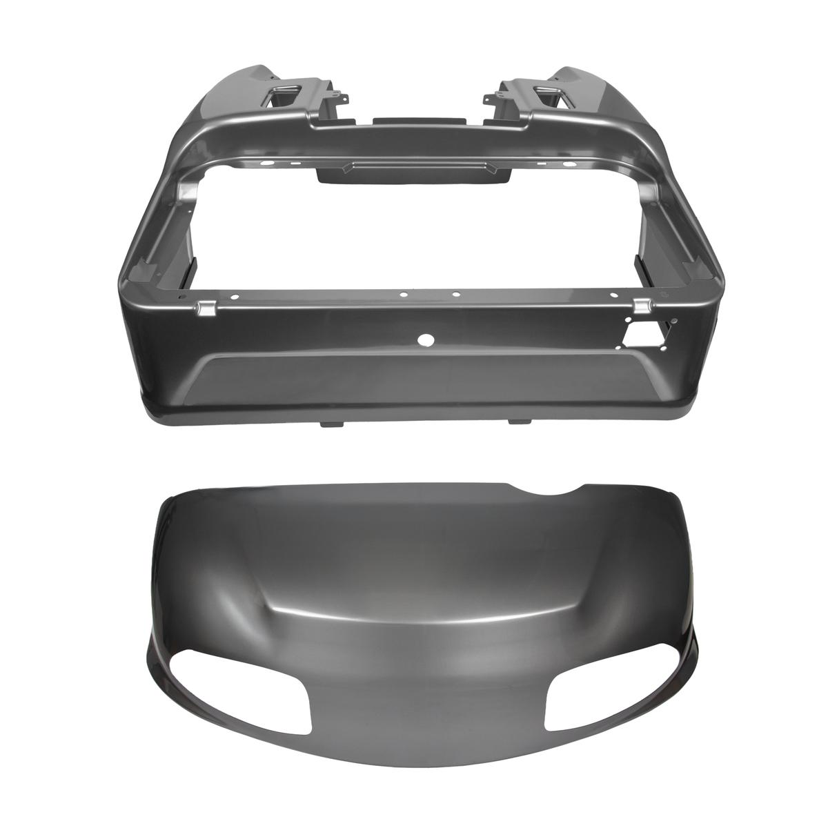 EZGO RXV Steel Gray Metallic OEM-Style Front Cowl and Rear Body Kit (Years 2008-2023)
