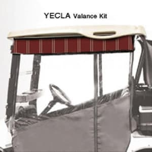 Red Dot Chameleon Valance With Yecia Sunbrella Fabric For Yamaha Drive2 (Years 2017-Up)