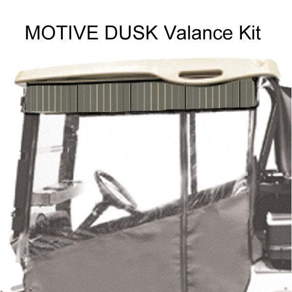 Red Dot Chameleon Valance With Motive Dusk Sunbrella Fabric For Yamaha Drive2 (Years 2017-Up)