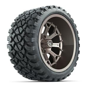 GTW&reg; Assault Matte Bronze 15 in Wheels with 23X10-R15 Nomad Steel Belted Radial All-Terrain Tires - Full Set