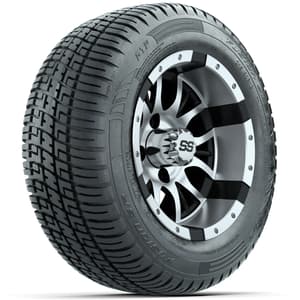 Set of (4) 12 in GTW Diesel Wheels with 215/50-R12 Fusion S/R Street Tires