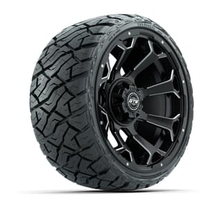 GTW Raven Matte Black 14 in Wheels with 205/35-R14 Maverick Low-Profile All-Terrain Tires – Full Set