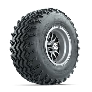 GTW Medusa Machined/Black 10 in Wheels with 22x11.00-10 Rogue All Terrain Tires – Full Set