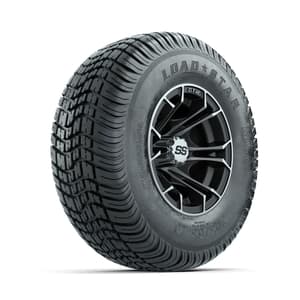 GTW Spyder Machined/Matte Grey 10 in Wheels with 205/65-10 Kenda Load Star Street Tires – Full Set