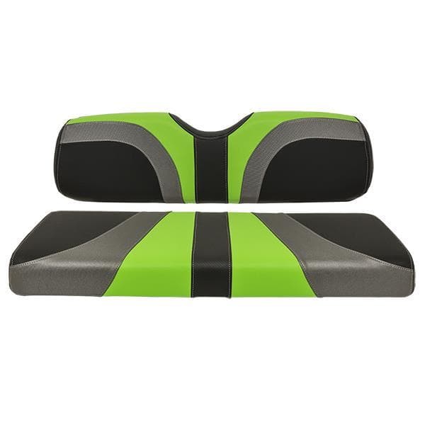 RedDot&reg; Blade Rear Seat Covers for MadJax&reg; Genesis 250/300 Seat Kits – Lime Green / Charcoal Gear / Black Carbon