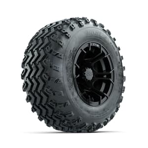 GTW Spyder Matte Black 10 in Wheels with 20x10.00-10 Rogue All Terrain Tires – Full Set