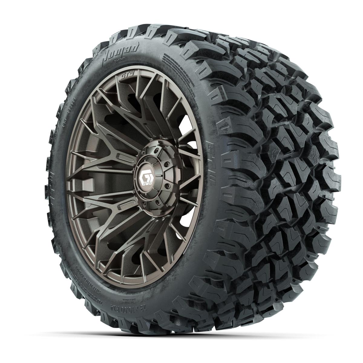 Set of (4) 14 in GTW® Stellar Matte Bronze Wheels with 23x10-R14 Nomad All-Terrain Tires