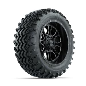 GTW Volt Machined/Black 14 in Wheels with 23x10.00-14 Rogue All Terrain Tires – Full Set