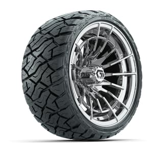 GTW Boost Chrome 14 in Wheels with 205/35-R14 Maverick Low-Profile All-Terrain Tires – Full Set