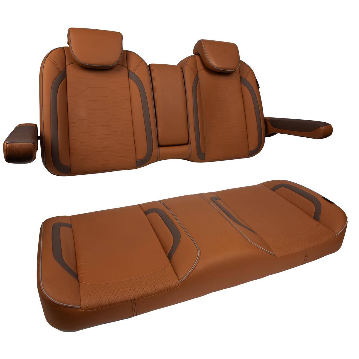 MadJax&reg; EZGO RXV/L4/S4/Valor Caramel Commander Front Seat Cushions