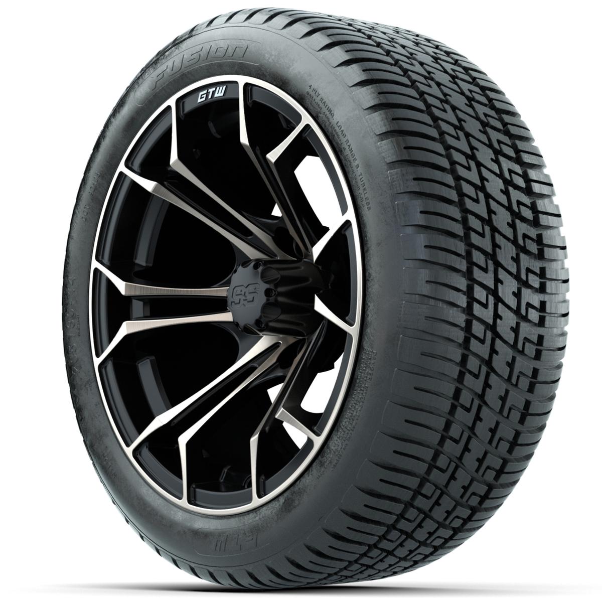 GTW Spyder Bronze/Matte Black 14 in Wheels with 205/30-14 Fusion Street Tires – Full Set