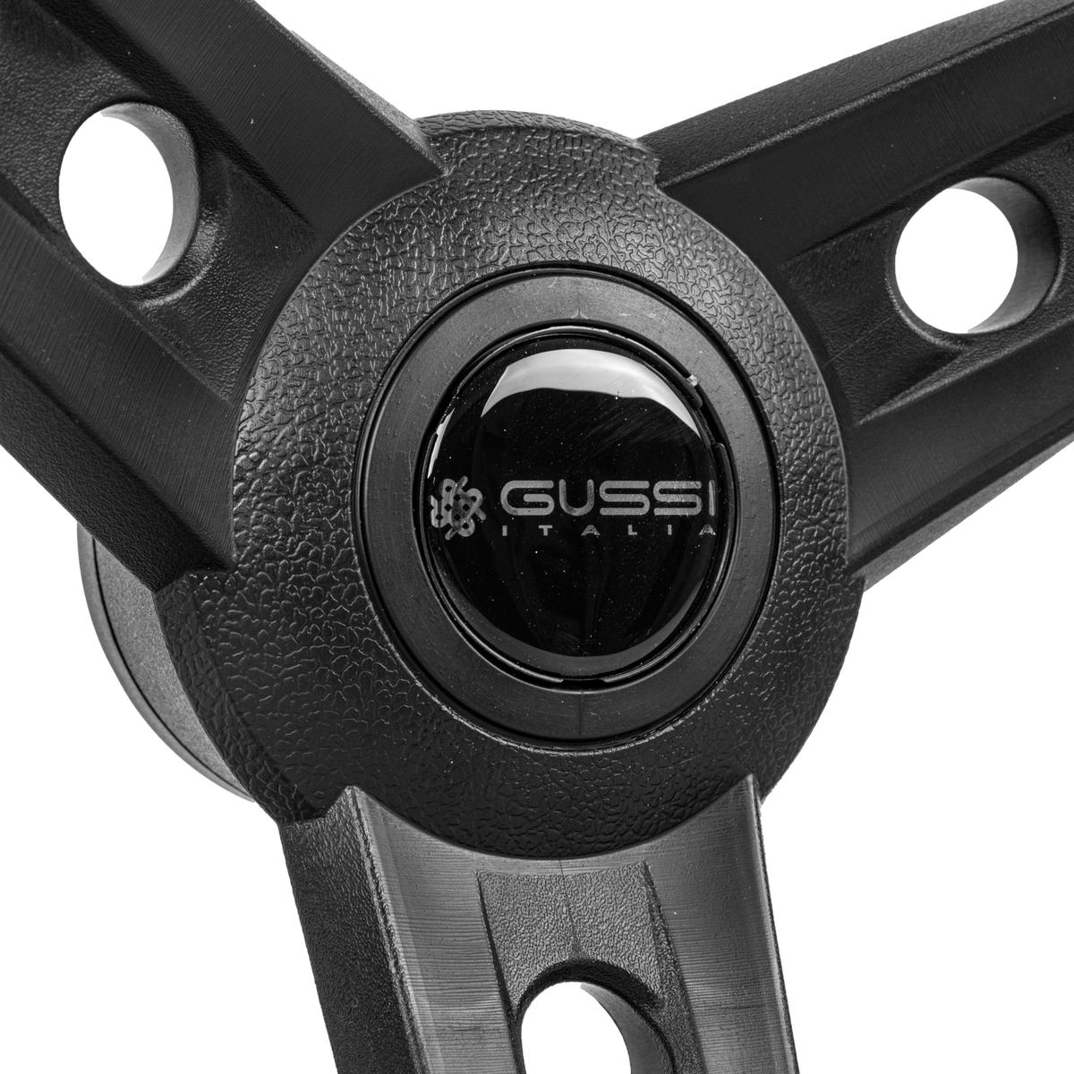 Gussi Italia® Lugana Black Steering Wheel Compatible with ICON Golf Car Models & AEV Golf Car Models
