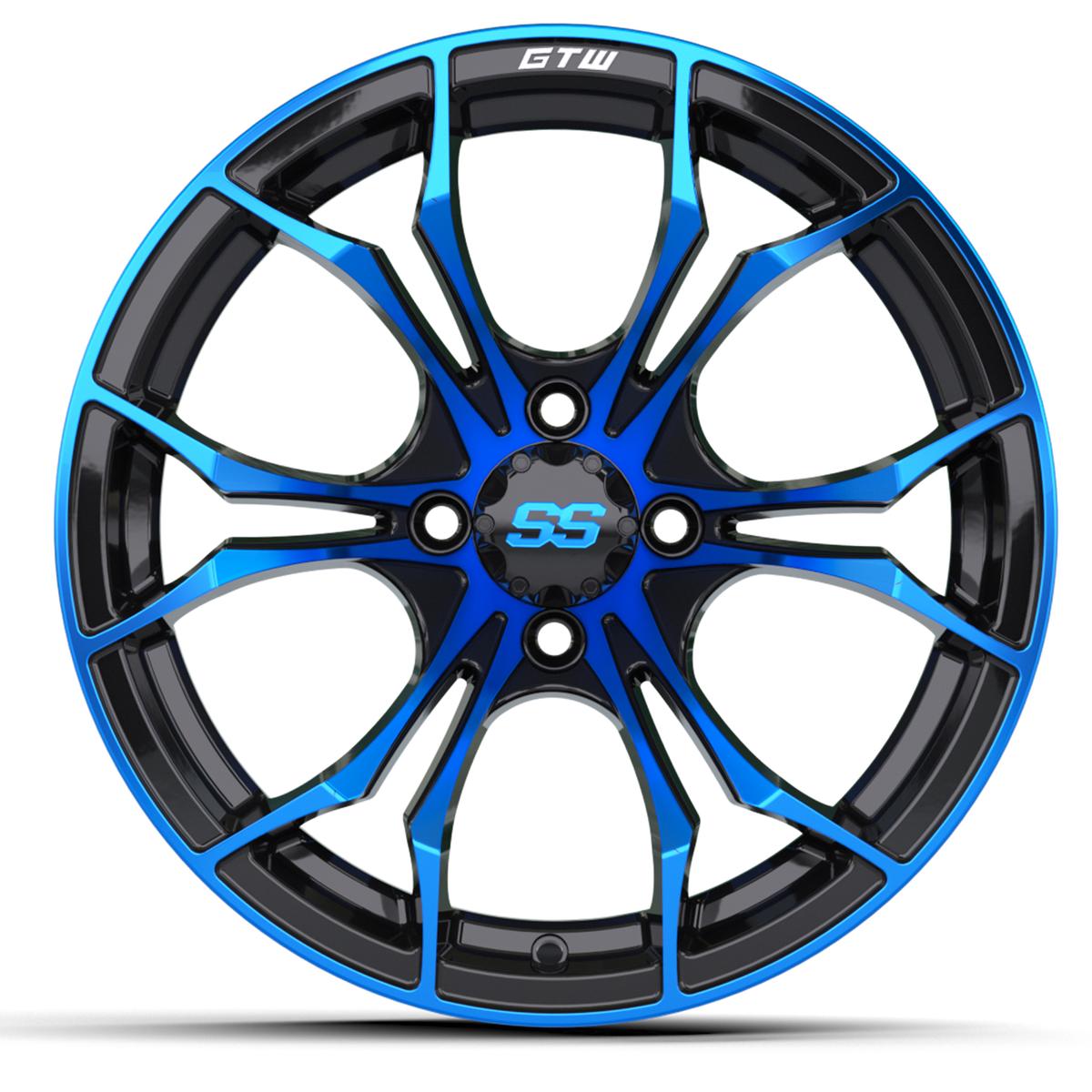 15&Prime; GTW&reg; Spyder Black with Blue Accents Wheel