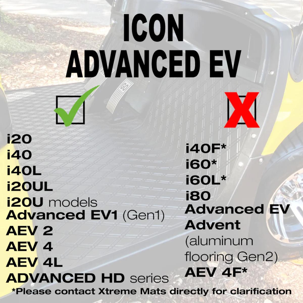 Xtreme Floor Mats for ICON / Advanced EV1 - Black/Grey