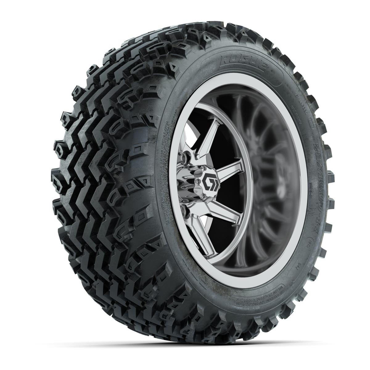 GTW&reg; Reaper Chrome 14 in Wheels with 23X10-R14 Rogue All-Terrain Tires - Full Set