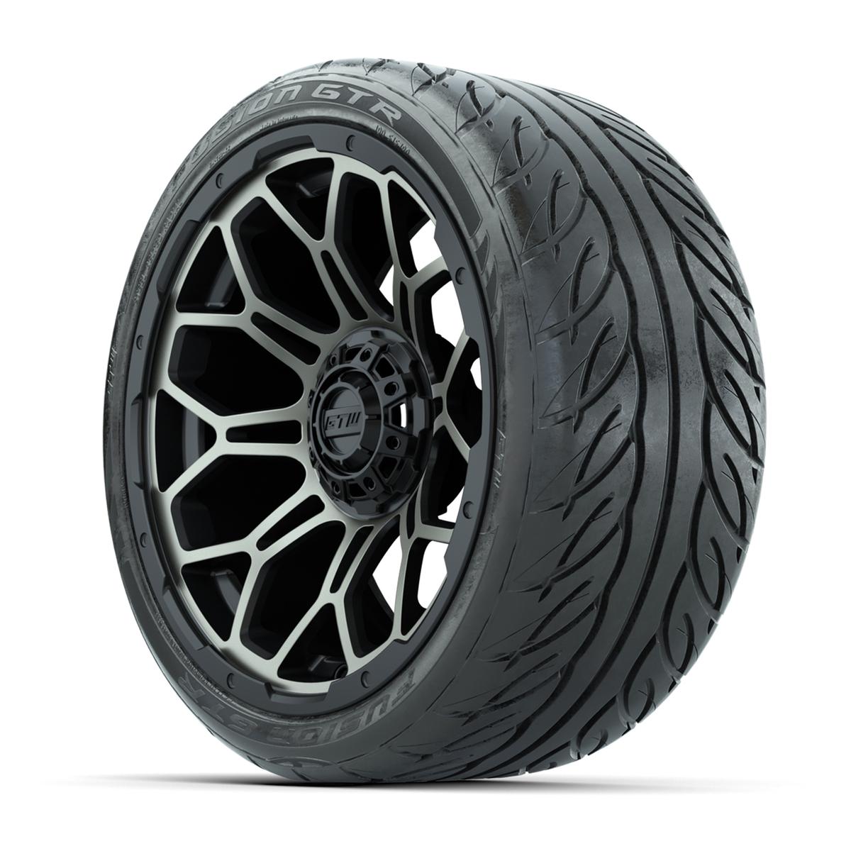 GTW Bravo Matte Bronze 15 in Wheels with 215/40-R15 Fusion GTR Steel Belt Radial Street Tires – Full Set