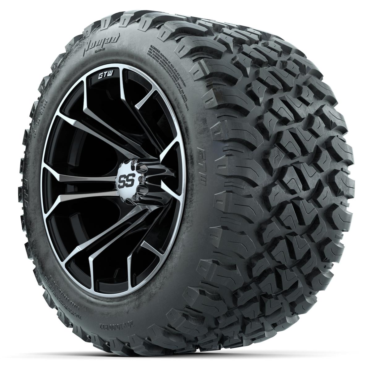 Set of (4) 12 in GTW Spyder Wheels with 20x10-R12 GTW Nomad All-Terrain Tires