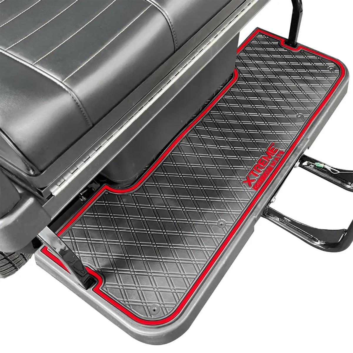 Xtreme Rear Floor Mat for Evolution Classic Pro, Plus 4 Rear Seats - Black/Red