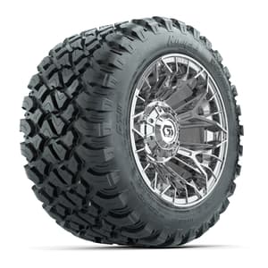 Set of (4) 12 in GTW® Stellar Chrome Wheels with 22x11-R12 Nomad All-Terrain Tires