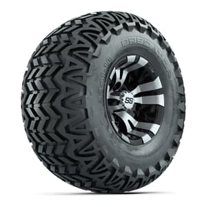 GTW Vampire Black and Machined Wheels with 22in Predator A-T Tires - 10 Inch
