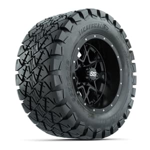 Set of (4) 12 in GTW Vortex Wheels with 22x10-12 GTW Timberwolf All-Terrain Tires