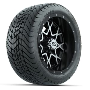 Set of (4) 12 in GTW Vortex Wheels with 215/35-12 GTW Mamba Street Tires