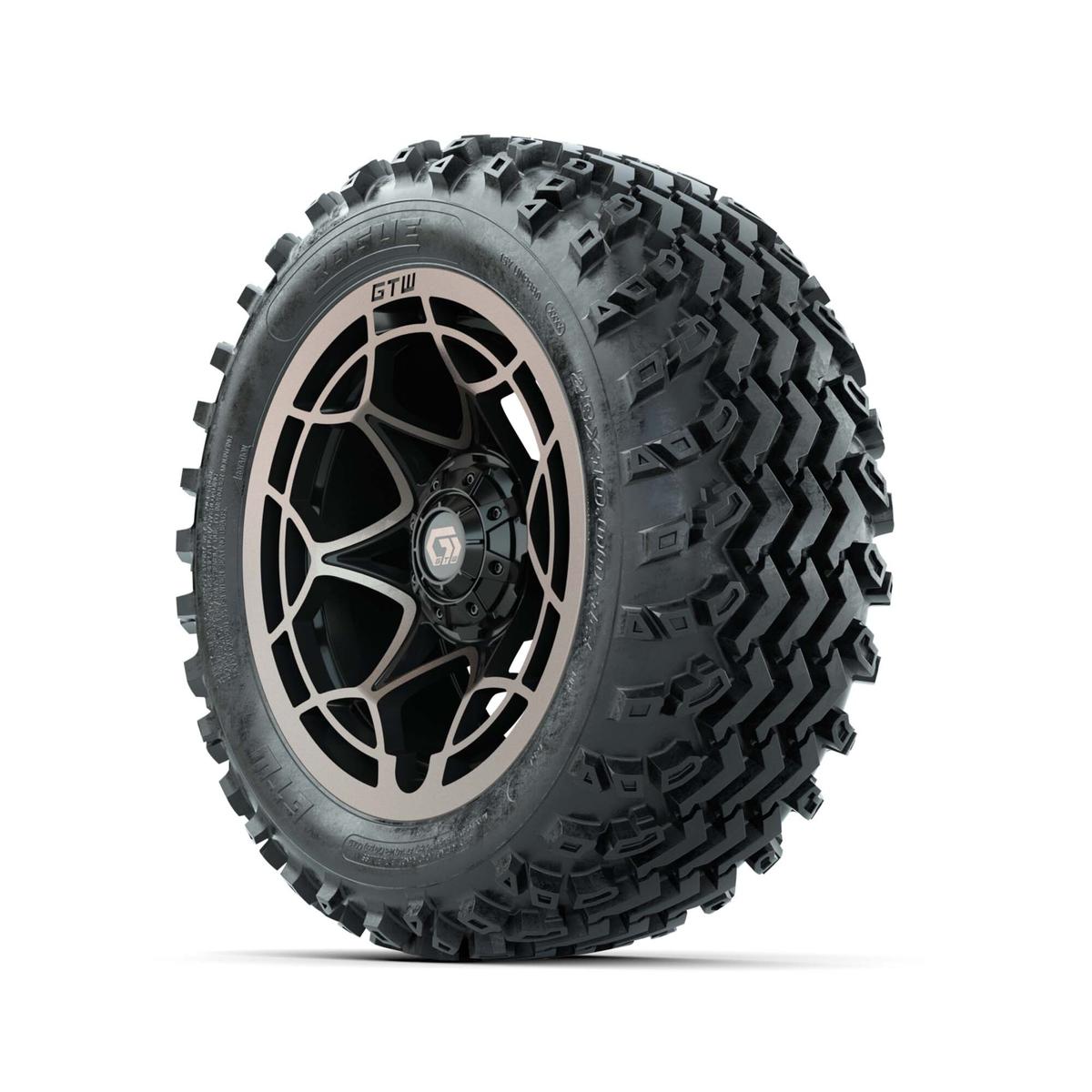 GTW&reg; Nexus Black/Bronze 14 in Wheels with 23X10.00-14 Rogue All-Terrain Tires – Full Set