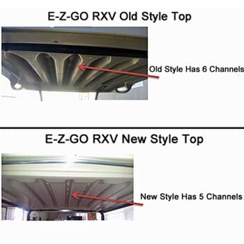 EZGO RXV Straight Back w/Hooks (New Style Top)