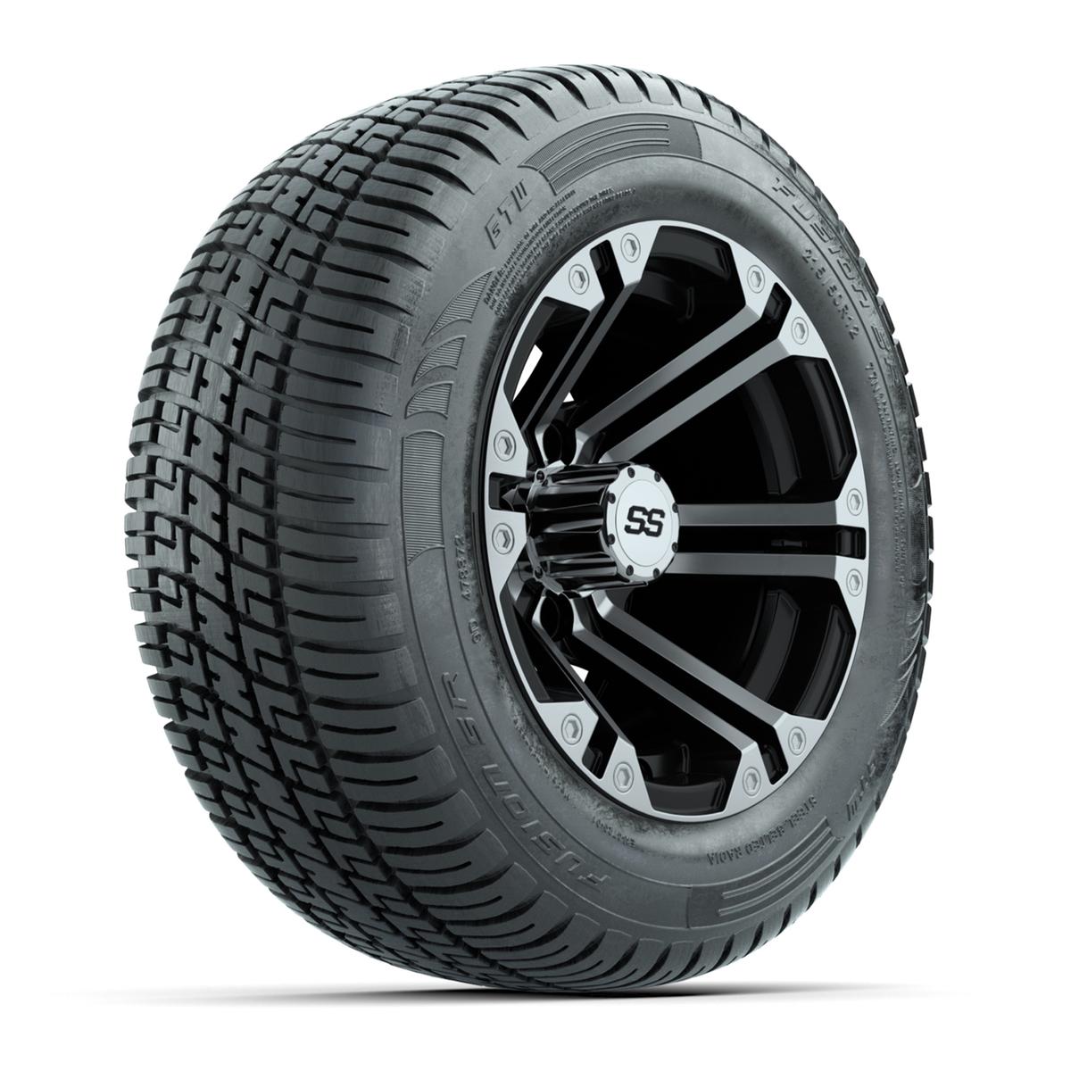 Set of (4) 12 in GTW Specter Wheels with 215/50-R12 Fusion S/R Street Tires