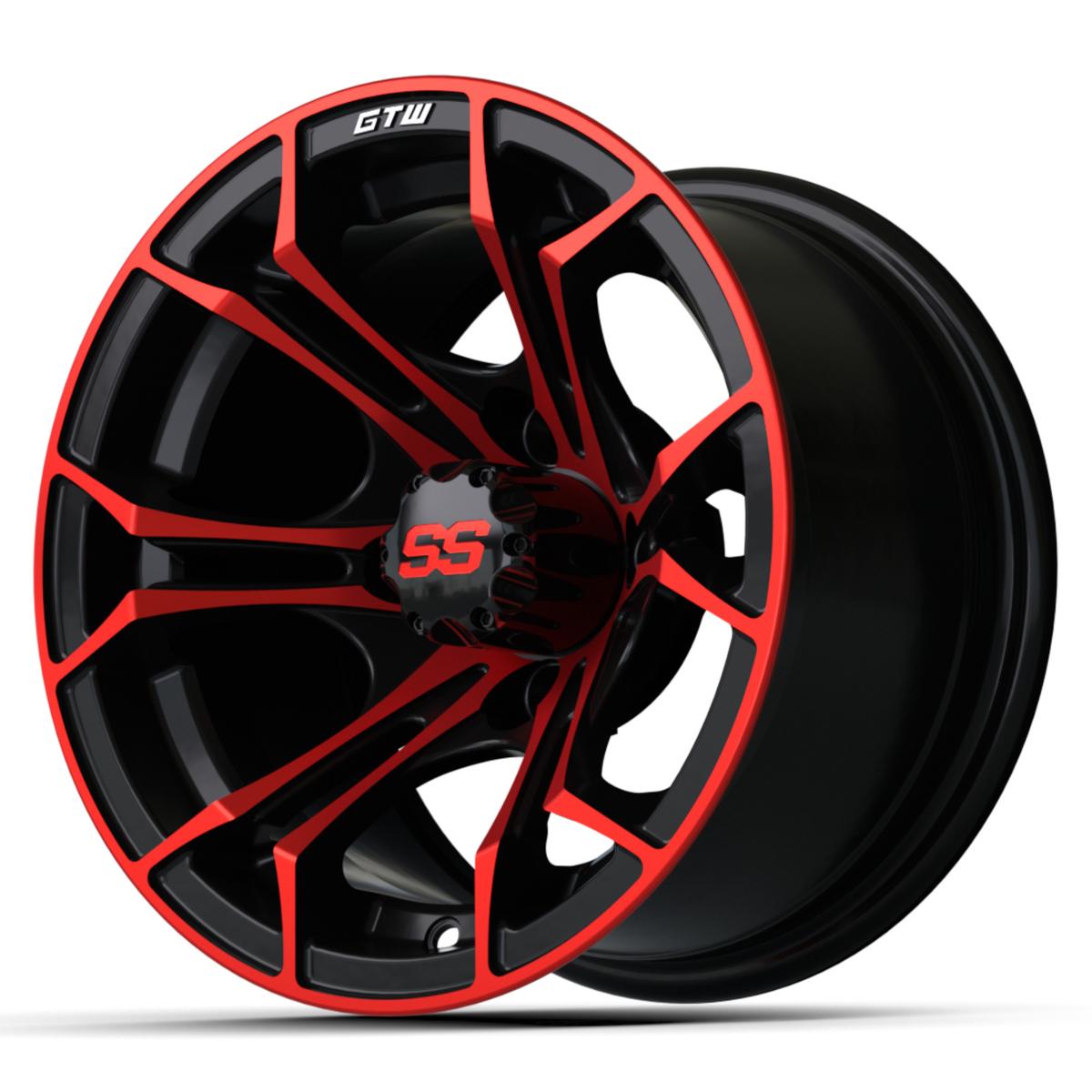 12&Prime; GTW&reg; Spyder Black with Red Accents Wheel