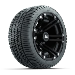 GTW Specter Matte Black 12 in Wheels with 205/30-12 Fusion Street Tires – Full Set