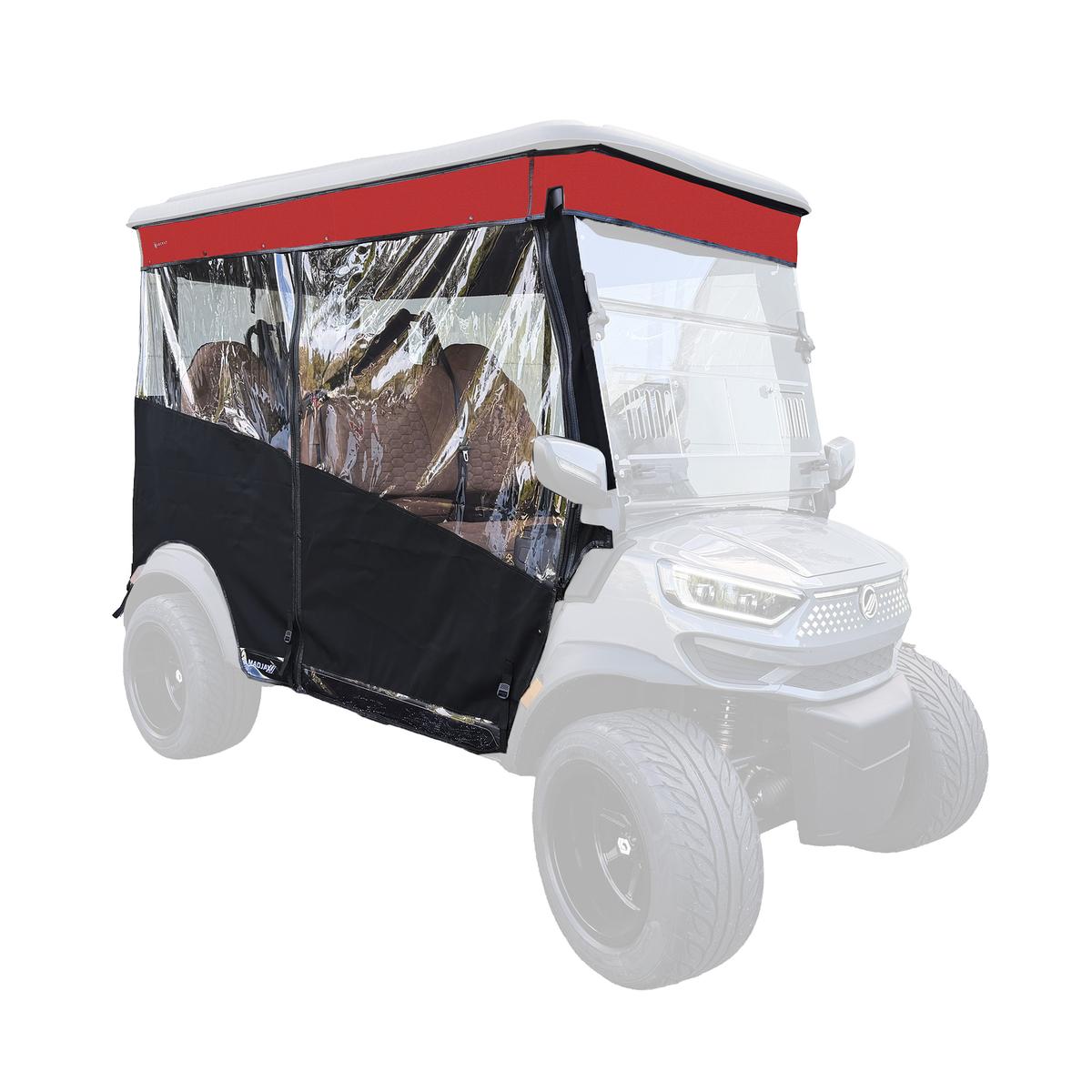 RedDot Black/Jockey Red Single Track Enclosure for MadJax&reg; Ascent with 4-Forward Facing Seats
